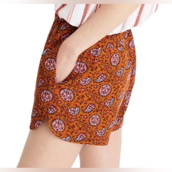 Madewell pull-on Floral Brown Women's Shorts - Picture 2 of 6